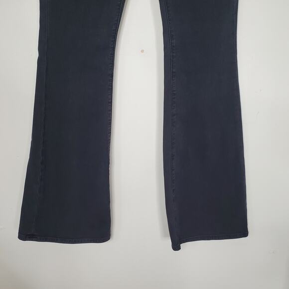 Mother The Weekender Flare Denim Jeans Faded Black Wash Stretch Denim 26 New - Picture 5 of 12